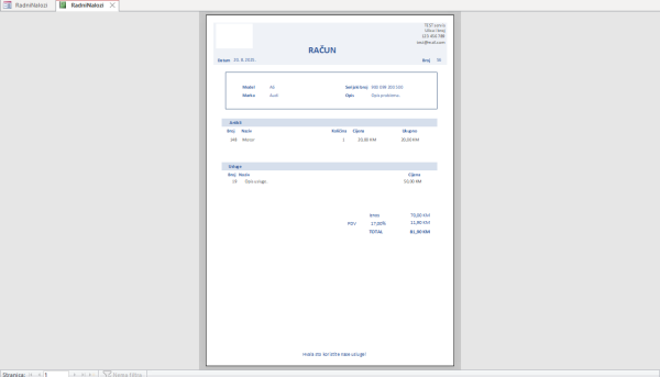 Poslovni program za male obrte i biznise